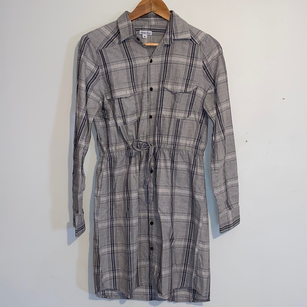 Steven Alan Long Sleeve Down Shirt Dress